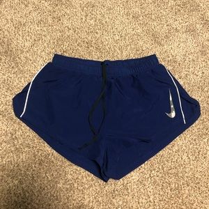 Navy Nike mens running shorts 2” inseam